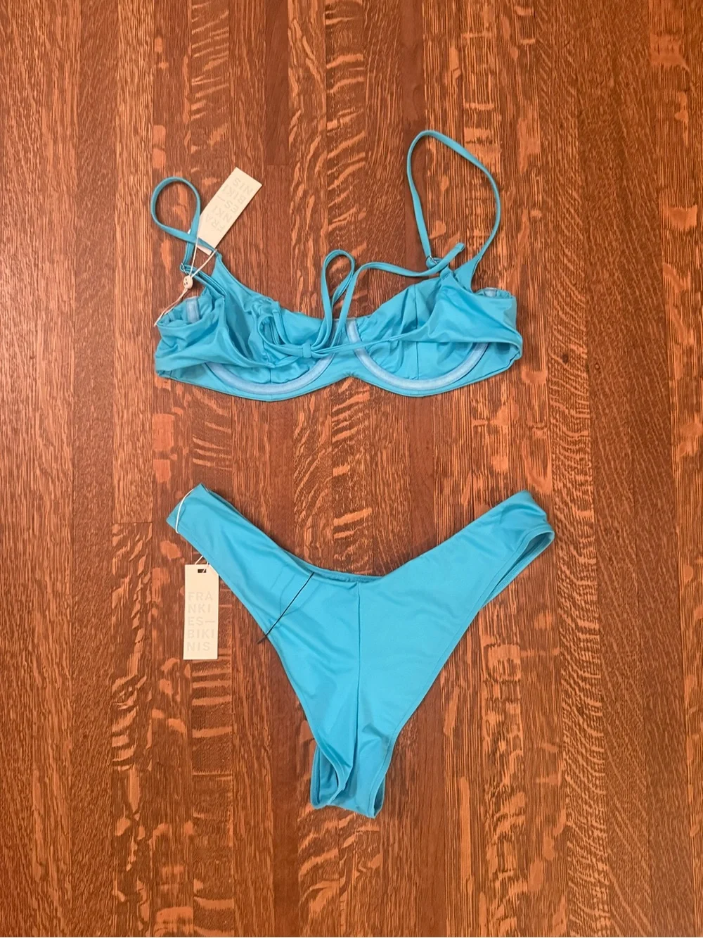 Frankies Bikinis Turquoise Bikini set- size L